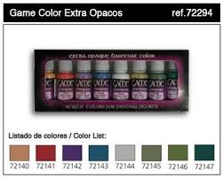 Vallejo Game Colors Set 72294 Basecoats Extra Opaque