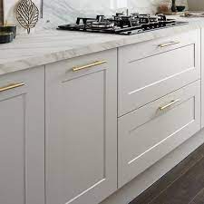 Are there any kitchen cabinets that are gray? This 19mm Thick Shaker Cabinet Door In Cool Dove Grey Has A Distinctive Wide Frame With A Subtle Bevell Kitchen Cabinet Styles Kitchen Design Dove Grey Kitchen