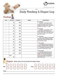 Baby Feeding And Diaper Log Baby Feeding Chart Baby