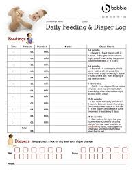 Baby Feeding And Diaper Log Baby Feeding Chart Baby