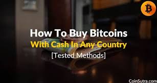 Go to the buy and sell cryptocurrency page. How To Buy Bitcoins With Cash In Any Country 2 Methods