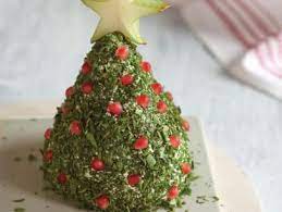 Christmas Tree Cheese Ball Recipe Ree Drummond Food Network Cheese Ball Recipes Cheese Ball Christmas Tree Food