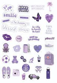 Check out our purple aesthetic stickers selection for the very best in unique or custom, handmade pieces from our laptop shops. Purple Pngs Iphone Case Stickers Preppy Stickers Aesthetic Stickers