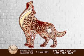 Download Multilayer Cut File Wolf For Laser Cut Cricut Cnc Machines Crella