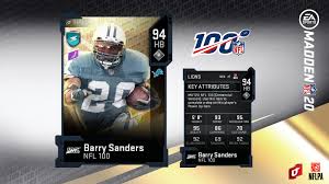 If detroit lions fans think they know everything about their former star running. Madden 20 Nfl 100 Players Program Including Barry Sanders And Emmitt Smith