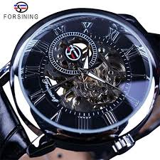 Forsining Black Gold Case Skeleton Mechanical Watches Men Relojes Bonitos In 2019 Luxury Watches For Men Skeleton Watches Watches For Men