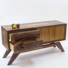 Walnut Credenza Featuring Zebrawood Sliding Panel Character Filled Push To Open Drawers Influenced By The Master Jorybrigham Design Dekor Mobilya Dolaplar