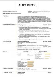 Fast learner and a hard worker with a. College Internship Resume Template Addictionary