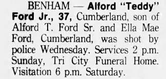 Alford Theodore “Teddy” Ford Jr. (1955-1992)