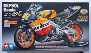 Ebay Sponsored Tamiya 1 12 Repsol Honda Rc211v 2003 14096 Detail Up Cartograf Box Damaged Honda Motogp Tamiya