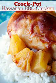 I make it almost every week for my meal prep. Crock Pot Hawaiian Bbq Chicken Bbq Chicken Recipes Recipes Low Cholesterol Recipes