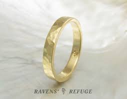 Maybe you would like to learn more about one of these? Hammered 18k Gold Ring 3mm Wedding Band Ravens Refuge