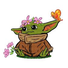 Baby Yoda Flowers Butterfly Sublimation Designs Png Graphic Etsy Yoda Artwork Yoda Wallpaper Yoda Drawing