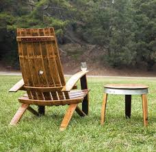 Adirondack Chair Tables Wine Barrel Chair Wine Barrel Etsy In 2020 Wine Barrel Chairs Adirondack Chair Barrel Furniture