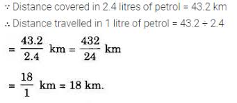 In a class test containing 15 questions. A Vehicle Covers A Distance Of 43 2 Km In 2 4 Litres Of Petrol How Much Distance Cbse Class 7 Maths Learn Cbse Forum