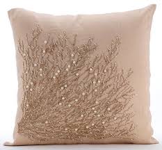 Designer Sea Weeds Corals Jute Pillow Cover Etsy In 2020 Decorative Throw Pillow Covers Pillow Covers Toss Pillow Covers