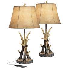 Maybe you would like to learn more about one of these? John Timberland Rustic Western Table Lamps Set Of 2 With Usb Charging Port Natural Antler Bell Shade Living Room Bedroom Bedside Target