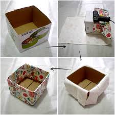Untuk bahan tambahan biasanya bisa menggunakan koran, kertas kado, dan kain flanel. Diy Kotak Cantik Dari Kardus Bekas