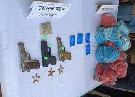 বিদেশি পিস্তল, ৬০ রাউন্ড গুলি ও মাদকসহ ৩ জন গ্রেপ্তার