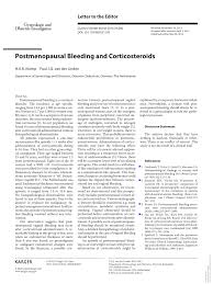 With this study, clarke and colleagues wanted to evaluate the prevalence of postmenopausal bleeding in women with endometrial cancer and the risk for this cancer among women with postmenopausal bleeding. Pdf Postmenopausal Bleeding And Corticosteroids