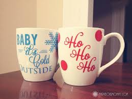 Diy Christmas Themed Bottles Mugs Silhouette Black Friday Deals Company Review Marvelous Mommy Diy Christmas Mugs Christmas Mugs Mug Crafts