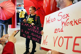 Sex workers speak out for rights at Power to the Polls