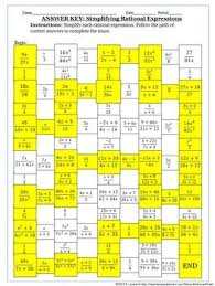 Simplifying Algebraic Rational Expressions Maze Rational Expressions Teaching Algebra Simplifying Rational Expressions