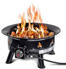 This 19 diameter certified fire pit is safe to use during most campfire bans, you can bring the warmth and experience of a cozy campfire with you anywhere outdoors. Outland Firebowl 883 Mega Outdoor Propane Gas Fire Pit With Uv And Weather Resistant Durable Cover 24 Inch Diameter 58 000 Btu Amazon Ca Patio Lawn Garden