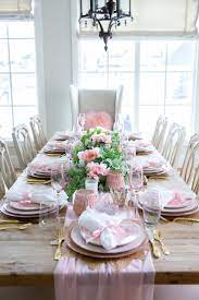 Home With Holly J Valentines Day Galentines Day Party Pink And White Tablescape Table Setting Place Spring Table Decor Dining Table Decor Table Settings