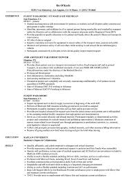 Flight Paramedic Resume Samples Velvet Jobs