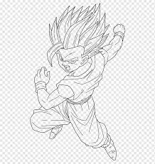 Learn how to draw goku from dragon ball in this simple step by step narrated video tutorial. Gohan Trunks Goku Drawing Line Art Dragon Ball Angle White Fictional Characters Png Pngwing