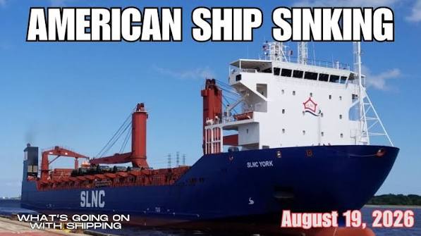 US-flagged SLNC York Flooding and Abandoned in the Pacific Ocean