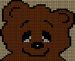 free teddy bear face knitting chart