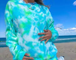 Blue Green Tie Dye Etsy