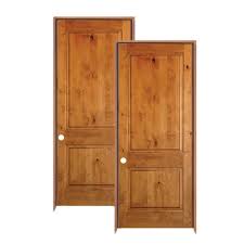 Krosswood Doors 30 In X 80 In Rustic Knotty Alder 2 Panel Square Top Solid Wood Right Hand Single Prehung Interior Door 2 Pack Unfinished Prehung Interior Doors Rustic Living Room Furniture Transitional Home Decor