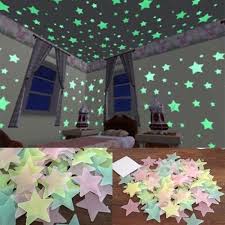100pcs etoiles stickers muraux fluorescence autocollant pour chambre d enfants wish wall stickers glow in the dark wall stickers stars wall stickers home decor