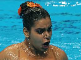 Indian synchro swimmer learns moves from YouTube