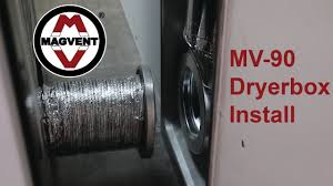 You'll protect the exhaust hose neatly in the wall, and you'll be able to place the dryer flush to the wall without crushing the hose or otherwise restricting airflow. Magvent Mv 90 Dryer Vent In Dryerbox Installation Youtube