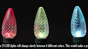 Color Change C9 Led Christmas Bulbs Red To Green To Blue With Several Colors In Between L Color Changing Led Led Color Changing Lights Led Christmas Lights