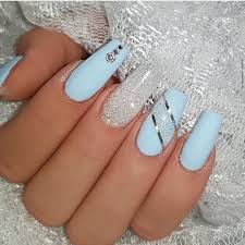 100 Spring Nail Art Designs For Women 2020 In 2020 Blue Glitter Nails Blue Acrylic Nails Blue Coffin Nails