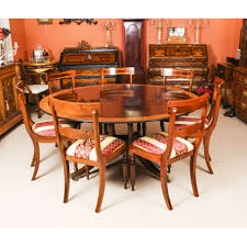 A Beautiful Dining Set Comprising A Regency Style Flame Mahogany Dining Table Made By The Master Cabi Round Dining Room Sets Round Dining Room Buy Dining Table