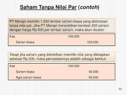 Sehingga tidak dapat melakukan ekspansi sebagaimana kondisi yang memungkinkan agio saham. Contoh Soal Dan Jawaban Tentang Pencatatan Penerbitan Saham