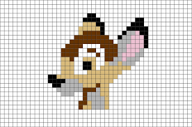 Bambi Pixel Art Pixel Art Cross Stitch Animals Pixel Art Grid