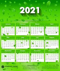 Free 2021 Eco Green Wall Calendar Free Vector In 2020 Vector Free Wall Calendar Calendar
