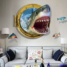 Buy the kids room by stupell adventure awaits world map oversized stretched canvas wall art: 3d Submarine World Under Sea Kid Room Decor And Wall Decor Unique Decor Removable Wall Art Sticker Decal Home Shark Buy Online Wallpaper Decals At Best Prices In Egypt