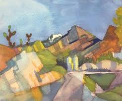 August Macke Rocky Landscape Handmade Oil Painting Reproduction On Canvas In 2020 August Macke Macke Art Macke