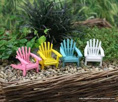 Adirondack Chairs From Miniature Garden Shoppe Ordered Diy Garden Miniature Garden Creative Gardening