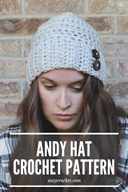 Andy Button Crochet Hat Pattern