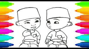 Dewasa pun nggak mau ketinggalan dengan masih mencari poster kartun untuk dijadikan dp di medsos atau. Koleksi Gambar Mewarnai Upin Dan Ipin Azhan Co