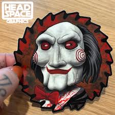 Saw Movie Billy The Puppet Inspired Horror Vinyl Sticker